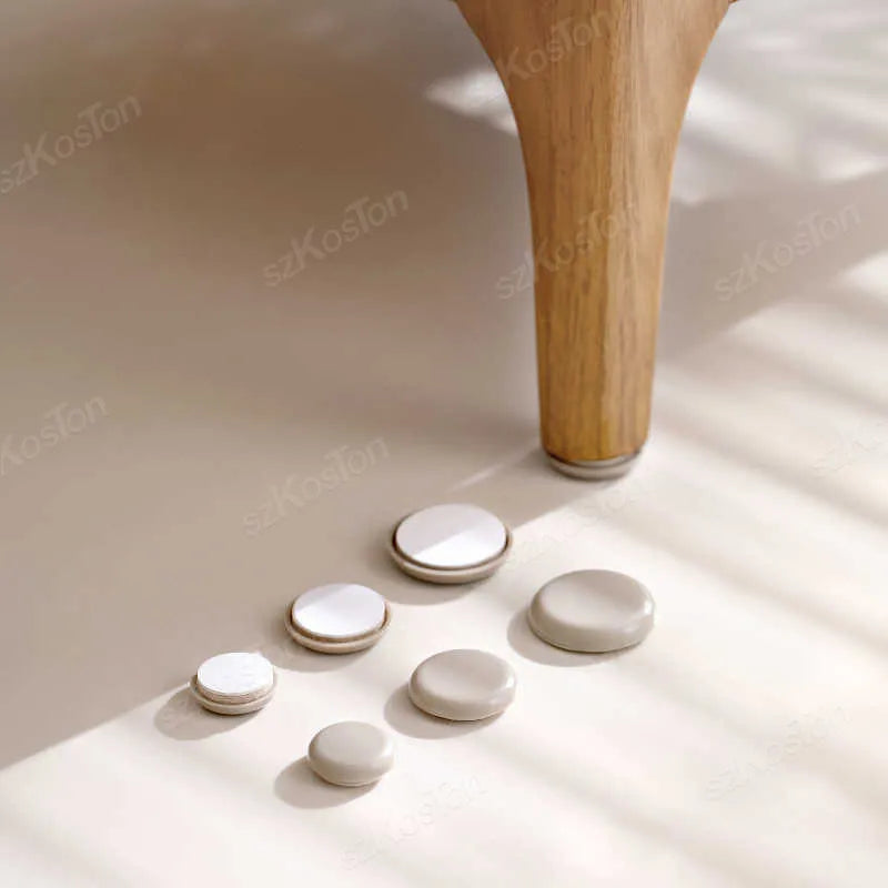 protecteurs meubles adhésifs auto collants moderne beige clair ronds lisses 25mm 30mm 35mm 38mm