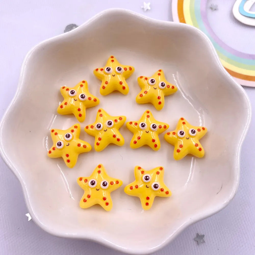 pendentifs résine colorée crabe étoile tortue poissons décoratifs cartoon 14+