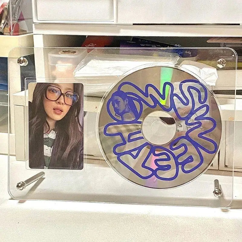 cadre photo moderne transparent acrylique support cd clips rectangle affiches idoles postales decoration
