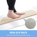 tapis douche bain crème texture éponge moderne antidérapant salle bain rapide séchage respectueux environnement