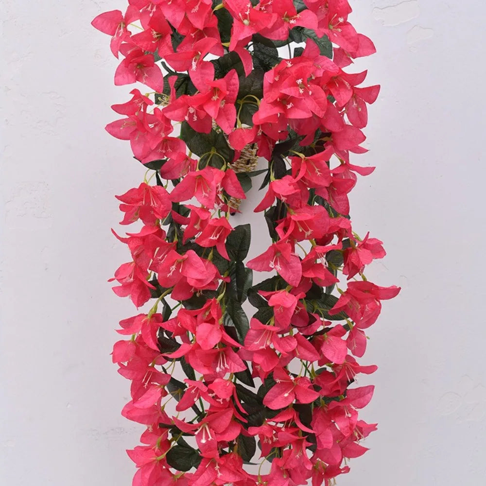 guirlande artificielle fleurs violet rouge blanc moderne intérieur décoration maison anniversaire fête