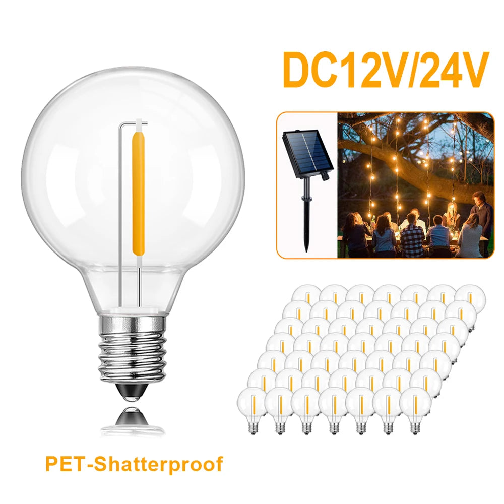 ampoules led filament transparentes vintage 360 degrés e12 shatterproof weatherproof 249 lumens 20000h