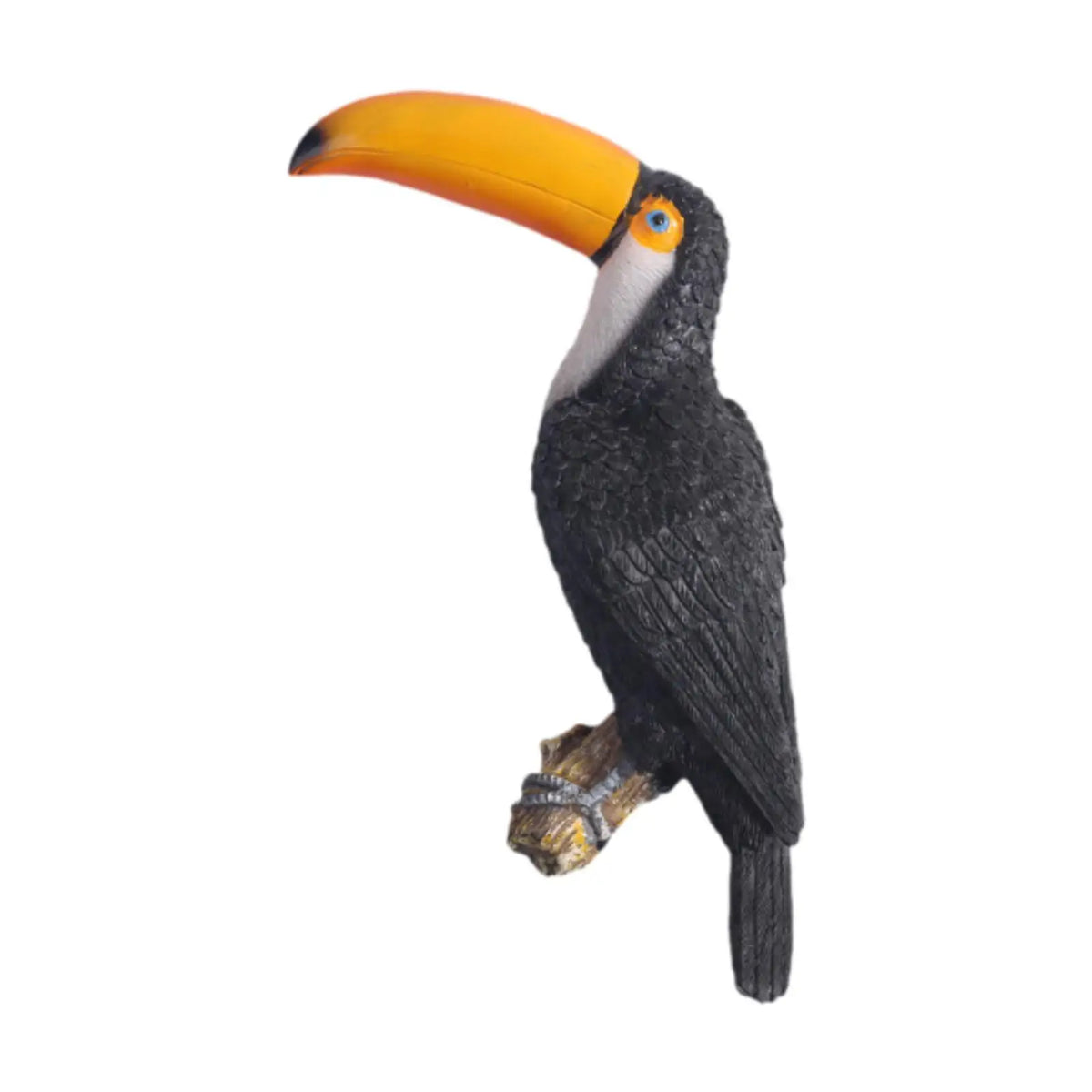 ornement mur extérieur résine toucan oiseau naturel plumes bois décor jardin unique centroficale