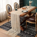 nappe decorative plissée semi transparente beige orange rouille vert olive rose echangement saisonnelle rustique