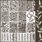 stencils réutilisables blancs motifs géométriques modernes peinture diy