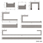 porte serviettes moderne acier inoxydable brossé argenté fixé vis ensemble quincaillerie salle bains métal