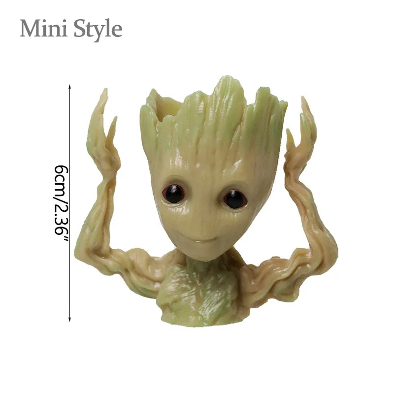 cache pot groot résine vert clair figurine gardiens galaxie décoration maison plante artificielle créatif