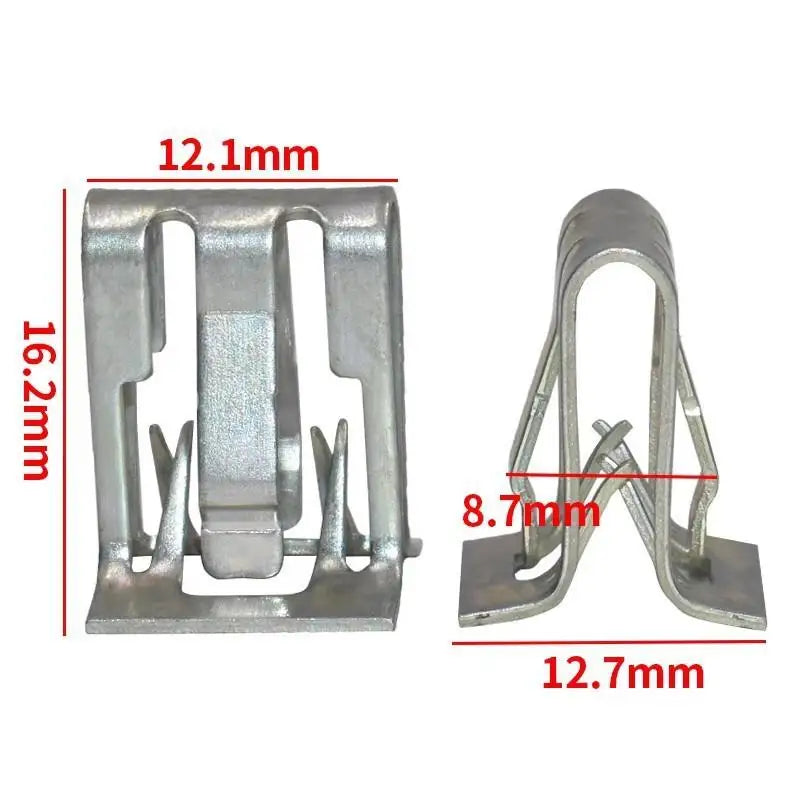 clips métalliques argentés industriels fixations plat lisses opaques diverses tailles utilisation générale porte tableaux