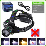 lampe frontale led rechargeable étanche ip65 noir multifonctionnelle randonnée camping course