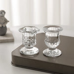 bougeoir transparent classique décoration maison raisonné romantique centre table mariage ornement cadeau