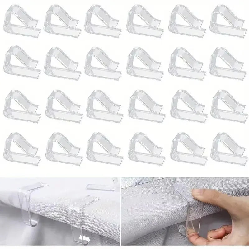 clips table transparents modernes pince maintien nappe intérieur extérieur set 12 pièces plastique