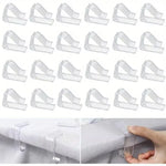 clips table transparents modernes pince maintien nappe intérieur extérieur set 12 pièces plastique
