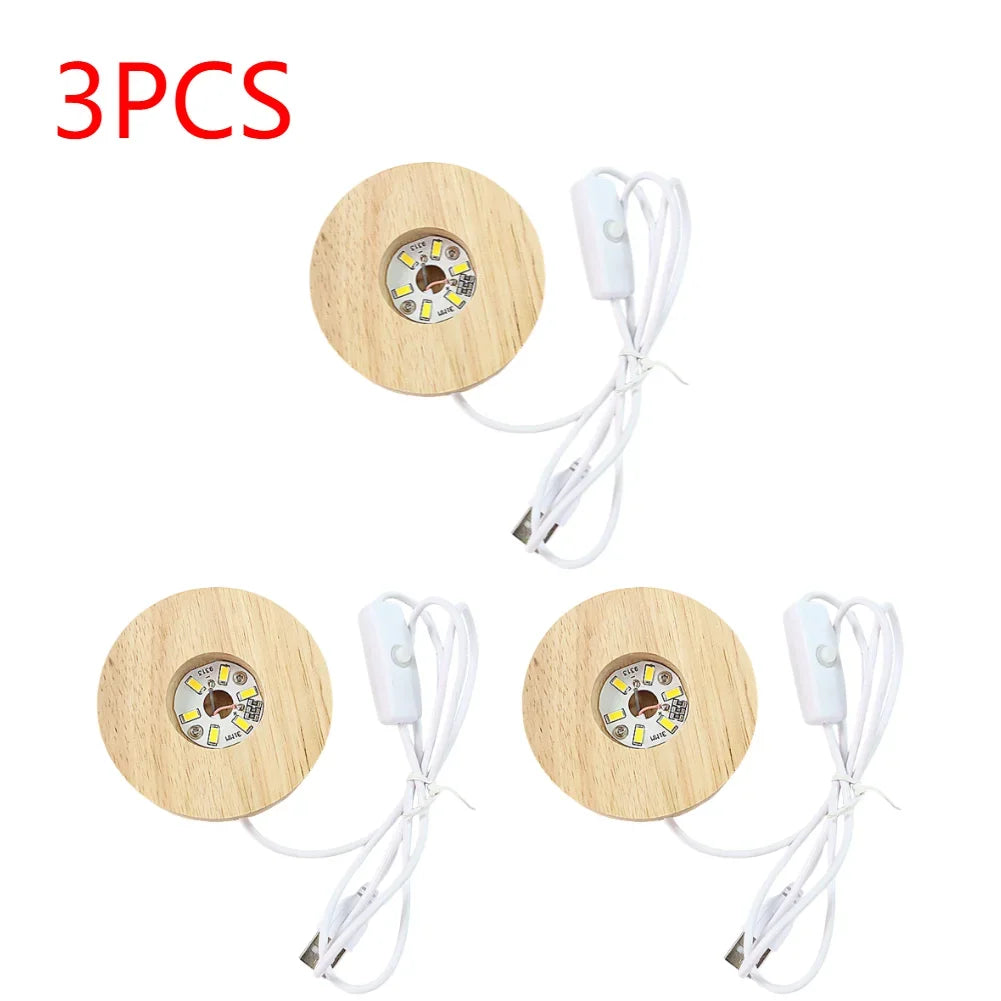base lumineuse led bois naturel moderne câble usb interrupteur adhésif minimaliste chambre blanc
