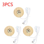 base lumineuse led bois naturel moderne câble usb interrupteur adhésif minimaliste chambre blanc