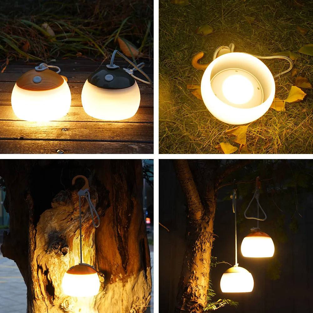 lampe sol rechargeable led camping extérieure étanche vert olive noir blanc moderne