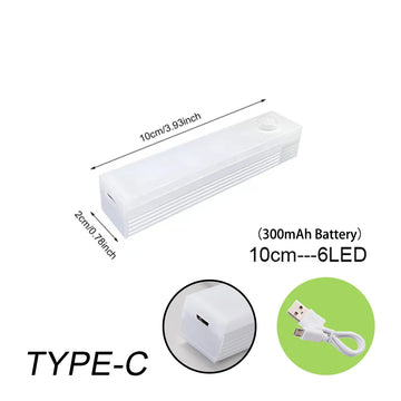 lampe led strip blanc moderne adhésif rechargeable urgence 50cm 36led usb warm white cold