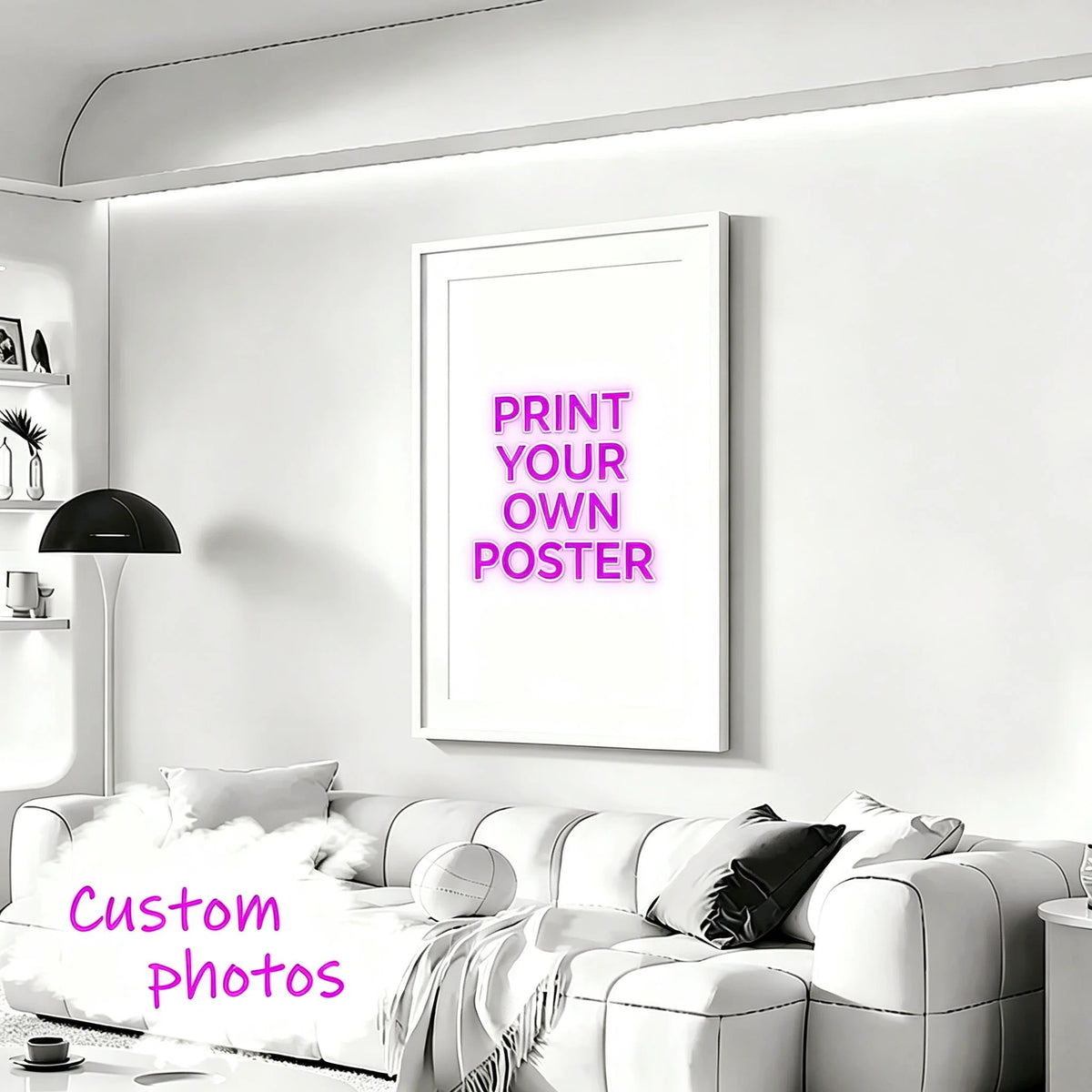 poster personnalisé toile cadre bois décoration murale moderne photo famille cadeau