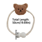 attache cordon fenêtre teddy bear mignon décoration maison tissu doux couleur beige marron clair