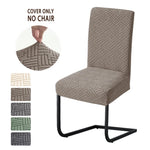 housse chaise moderne gris clair motif géométrique spandex polyester extensible ajustable