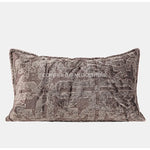 taies d'oreiller géométriques polyester beige marron classique respectueux environnement opaques maison