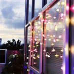 guirlande lumineuse fleurs violet blanc moderne clips autoinstallation 3v 60lumens chambre salon fêtes