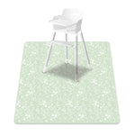 tapis imperméable moderne bleu clair motif lunes blanches 130cm 130cm réutilisable pratique