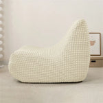 Housse fauteuil moderne crème texture relief lavable 30x60x70cm