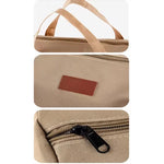 sac rangement tissu texturé outils gants utilitaire décontracté portable beige marron
