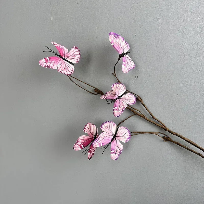 branche fleur artificielle papillons décoratifs mariage fête maison décoration intérieure moderne