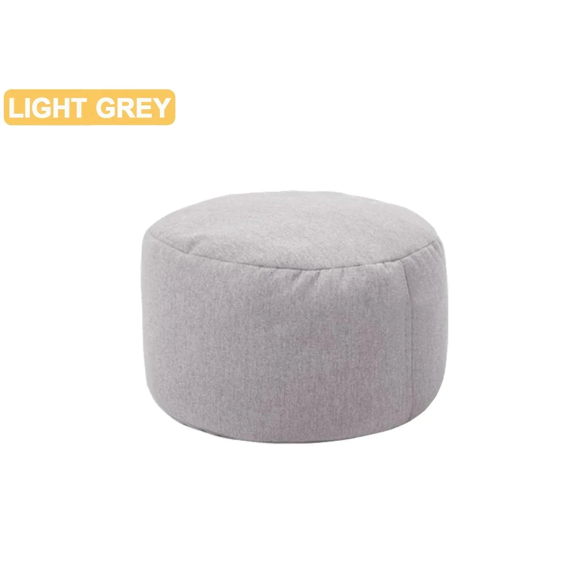 coussin rond uni bleu gris moderne confortable tissu coton polyester zip intégré