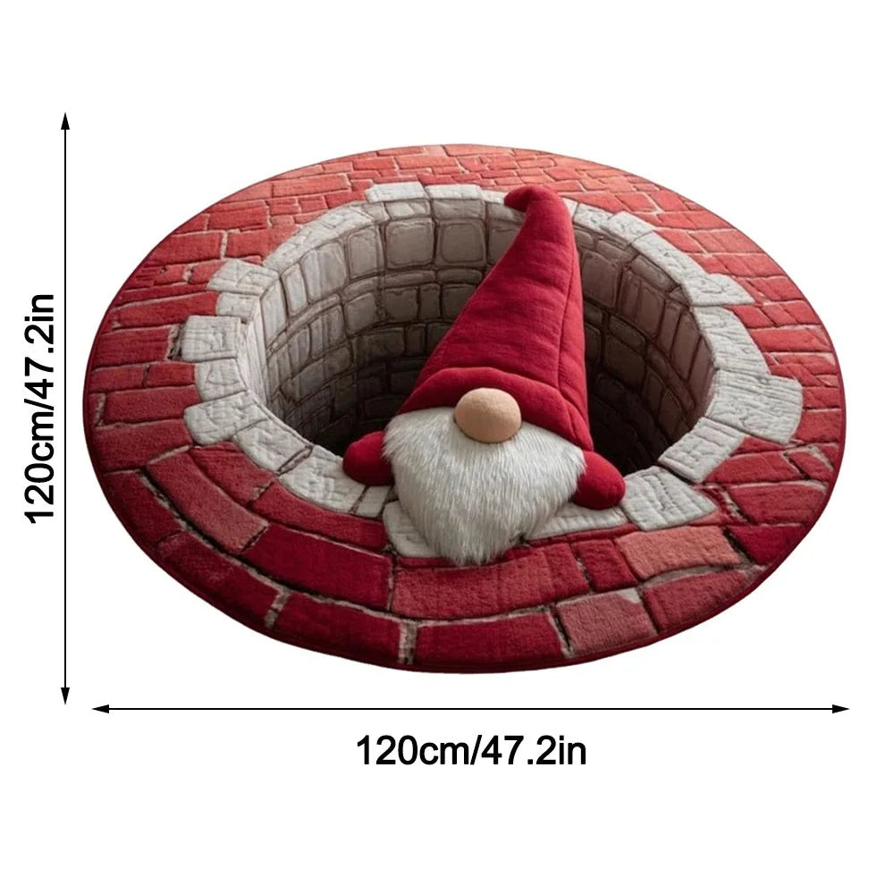 tapis rouge noël décoration père noël squelette motifs festifs maison chambre