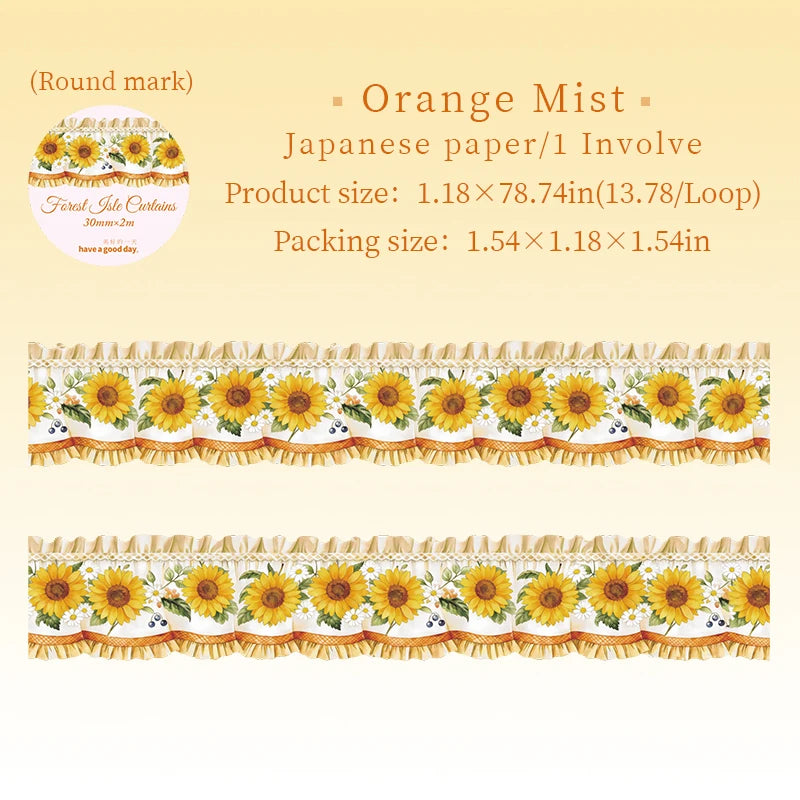 rubans décoratifs fleurs paysages vintage blanc rouge bleu jaune vert adhésif scrapbooking décoration album