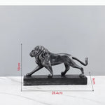 statue lion noir moderne minimaliste aspect vieilli décoration erotique ambiance