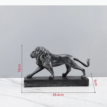 statue lion noir moderne minimaliste aspect vieilli décoration erotique ambiance