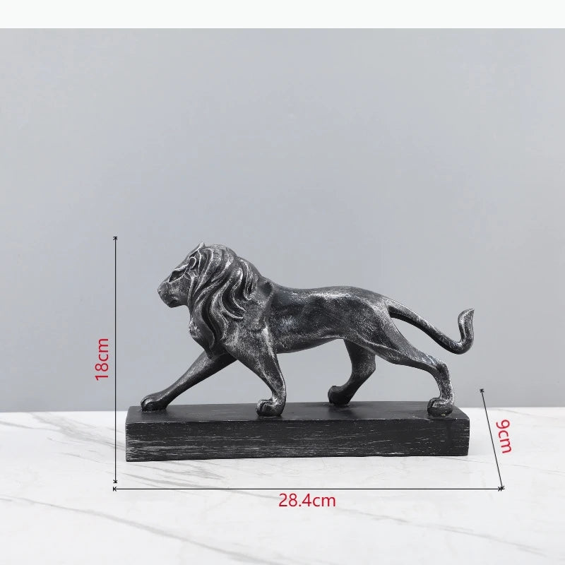 statue lion noir moderne minimaliste aspect vieilli décoration erotique ambiance