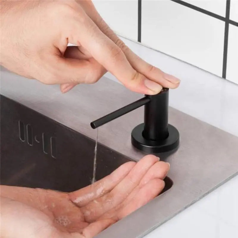 distributeur savon liquide or noir moderne vis fixations bouteille mousse