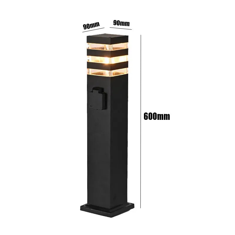 lampe solaire moderne noir bandes lumineuses ip55 protection aluminiumextérieur autonomeflux lumineux led multifonctionnelle