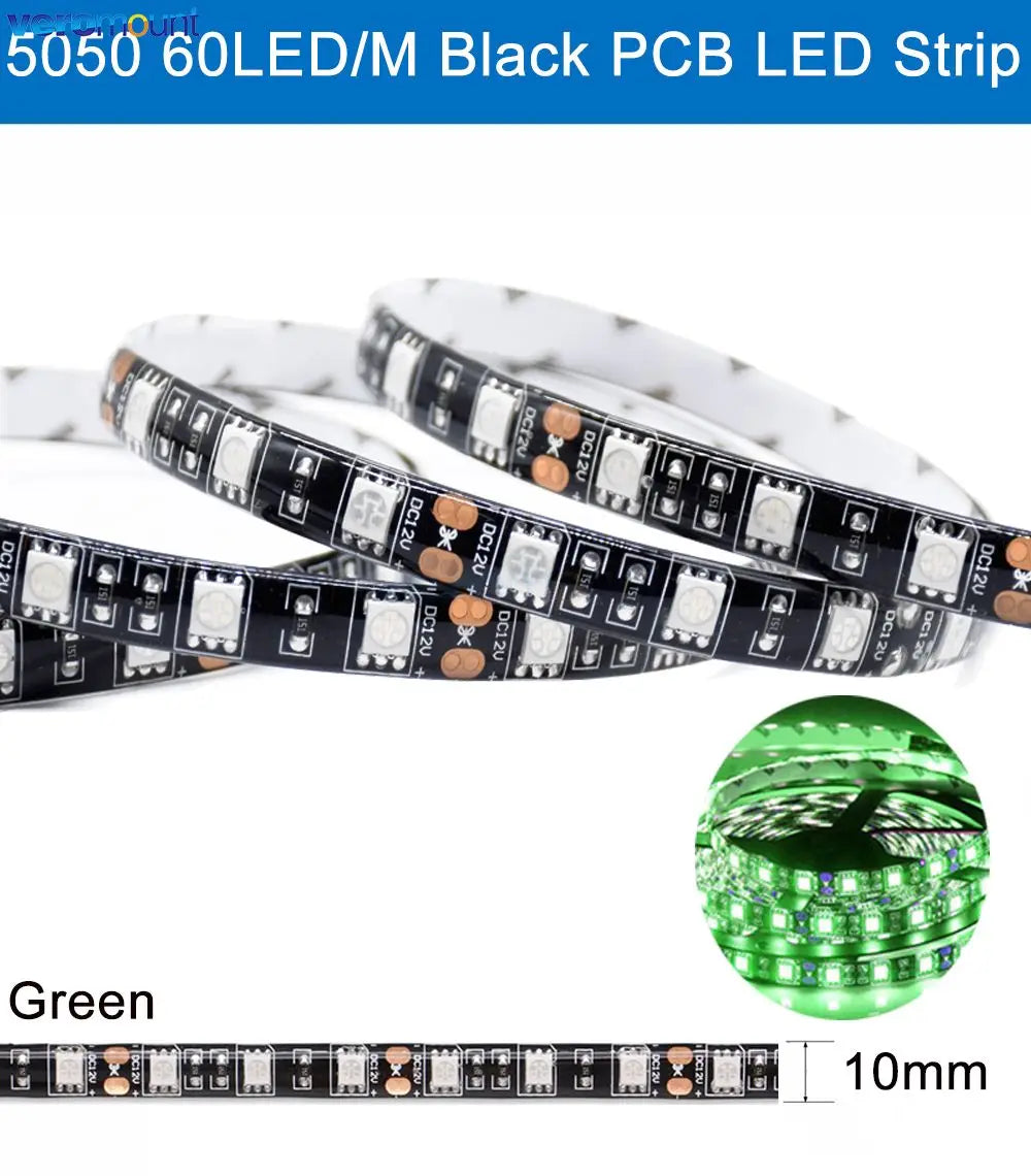 ruban led smd 5050 5m rgbw ip65 noir adhésif 60ledsmètre moderne connecteur troisbroches