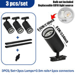spots lumière rail gu10 noir modernes clips facile flux lumineux élevé certification rohs ccc