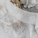 serviette table blanche broderie florale semi transparente classique mariage saint valentin