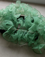 écharpe plissée organza polyester transparente rose vert blanc mariage mode occasionnelle