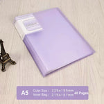 classeur transparent pvc a5 b5 organiseur documents scolaire scolaire moderne violet
