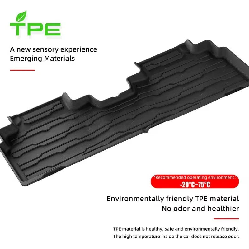 tapis sol caoutchouc noir rayures horizontales imperméable protection tpe moderne voiture easy clean