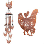 cloche vent artisanale cuivrée oiseau papillon grenouille crochet jardin thérapie sonore