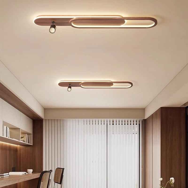 lampe moderne bois naturel finition mate led boise blanc minimaliste télécommande