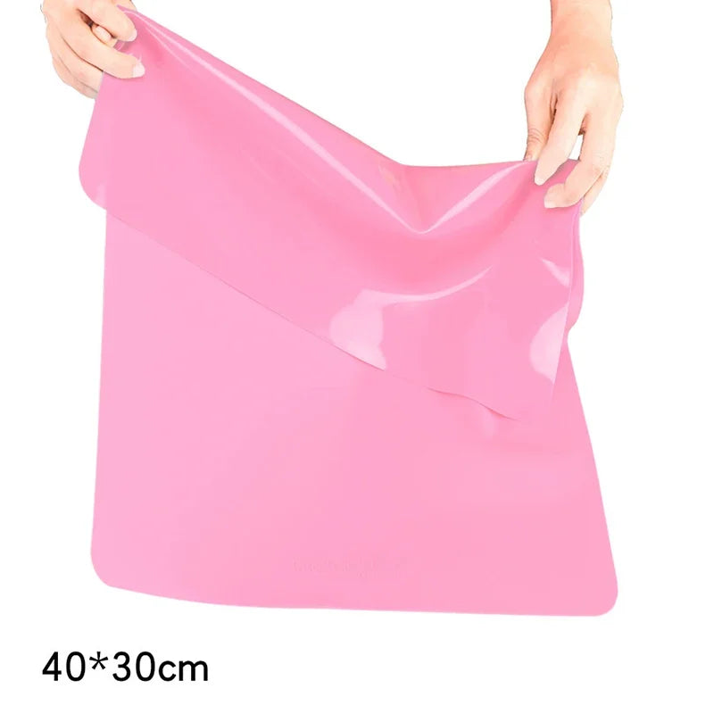 tapis protection table silicone moderne rectangle bleu vert rose marron