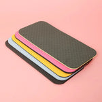 tapis couture anti dérapant réduit vibrations texture micro perforée moderne adhésif rose bleu marine