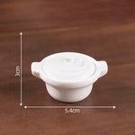assiettes miniatures dessert blanc noir assiettes rustiques classiques textures marbrées accessoires cuisine poupée