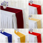 table chemin table uni moderne rouge blanc jaune doré bleu roi beigeclair opacité saisonmariages