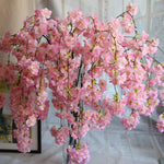 décoration intérieure fleurs artificielles branche cerises soie rose clair vert modernes